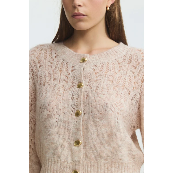 Aje Brielle Lace Knit Cardigan, view 4