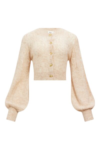 Aje Brielle Lace Knit Cardigan