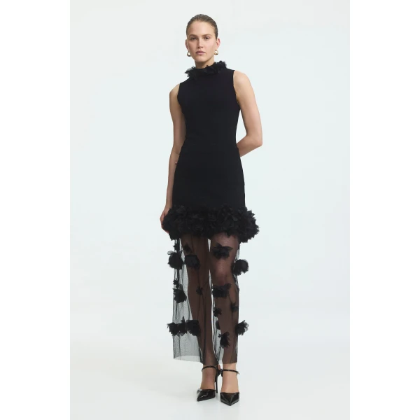 Aje Fleura Knit Midi Skirt, view 2