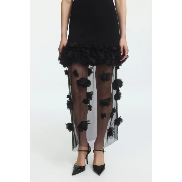 Aje Fleura Knit Midi Skirt, view 3