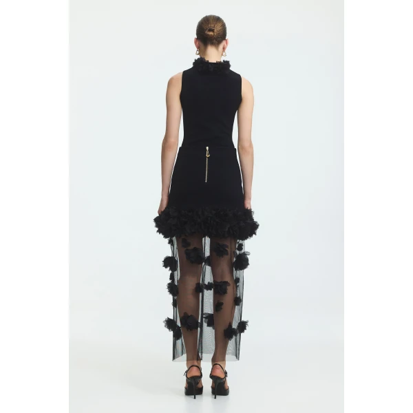 Aje Fleura Knit Midi Skirt, view 6