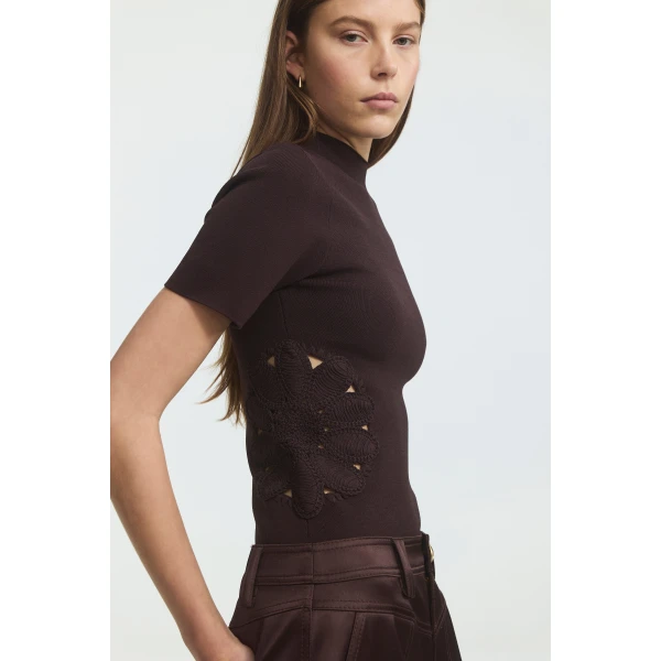 Aje Miri Slim Fit Knit Tee, view 3