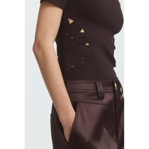 Aje Miri Slim Fit Knit Tee, view 4