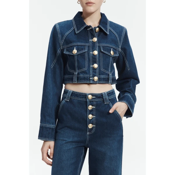 Aje Rylee Denim Jacket, view 3