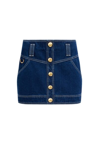 Aje Rylee Denim Mini Skirt