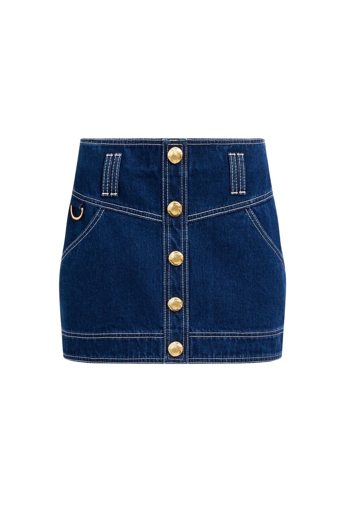 Aje Rylee Denim Mini Skirt