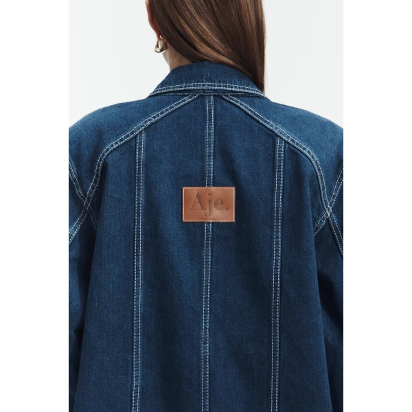 Aje Rylee Denim Shirt, view 4