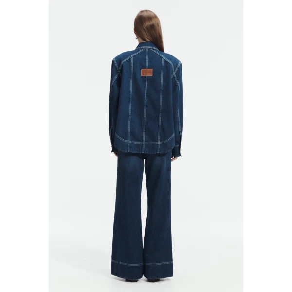 Aje Rylee Denim Shirt, view 5