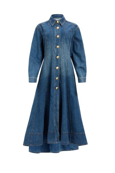 Aje Viva Denim Midi Dress