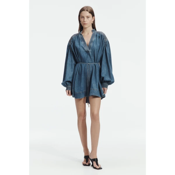 Aje Viva Denim Mini Dress, view 2