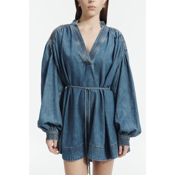 Aje Viva Denim Mini Dress, view 3