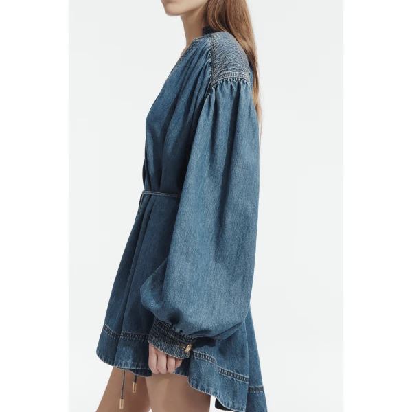 Aje Viva Denim Mini Dress, view 4