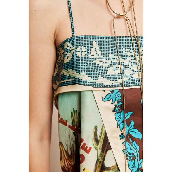 Alemais Ace Silk Scarf Top, view 4