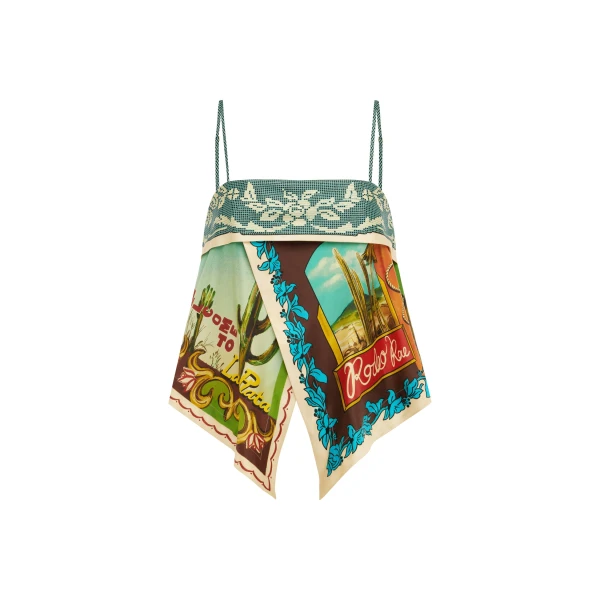Alemais Ace Silk Scarf Top