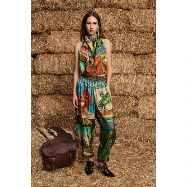 Alemais Ace Tapered Silk Pant, view 2