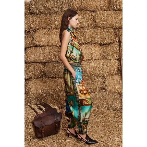 Alemais Ace Tapered Silk Pant, view 3