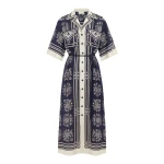 Banderra Linen Shirtdress by Alemais - Dresses Alemais Banderra Linen Shirtdress Dress