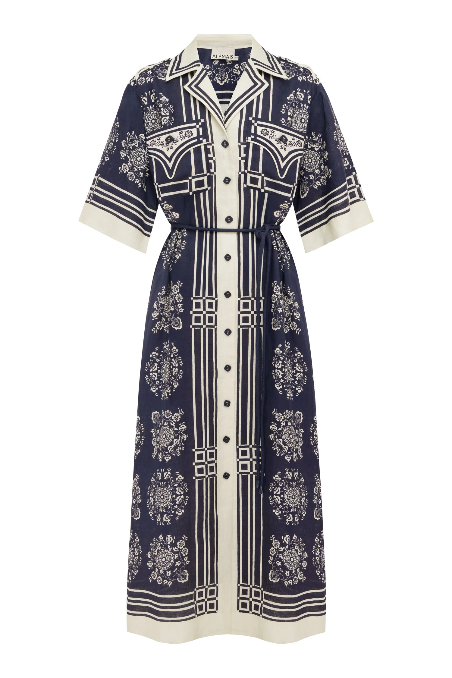 Banderra Linen Shirtdress by Alemais - Dresses Alemais Banderra Linen Shirtdress Dress