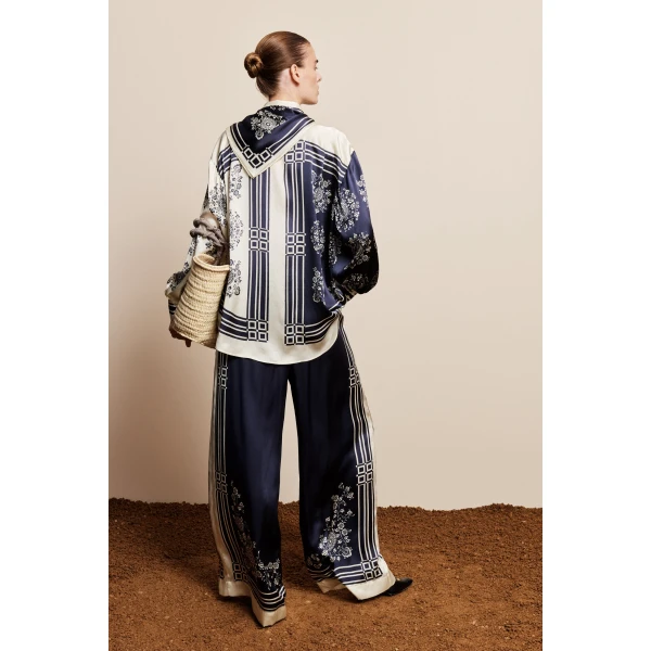 Alemais Banderra Scarf Silk Shirt, view 4