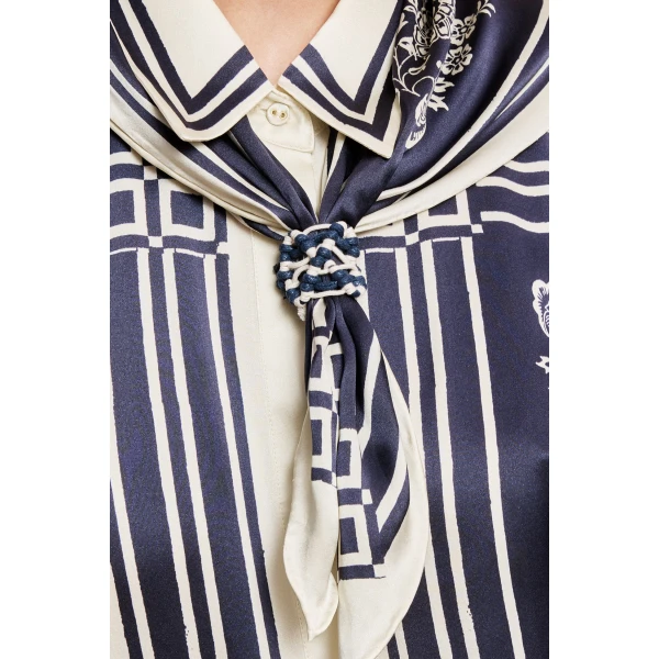 Alemais Banderra Scarf Silk Shirt, view 5