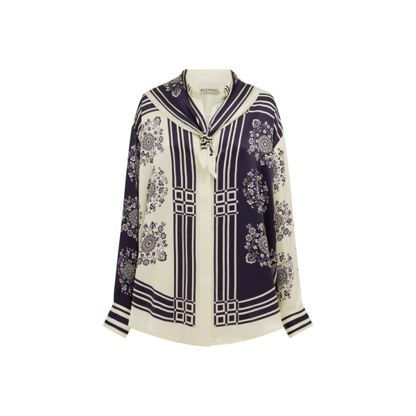 Alemais Banderra Scarf Silk Shirt