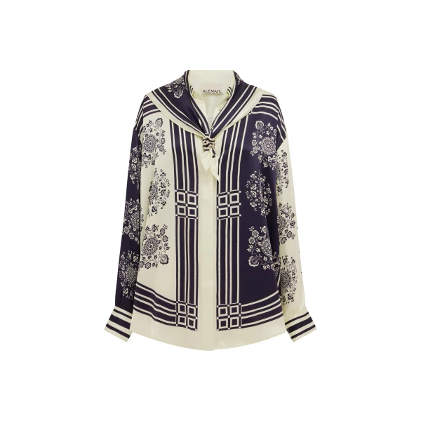 Alemais Banderra Scarf Silk Shirt