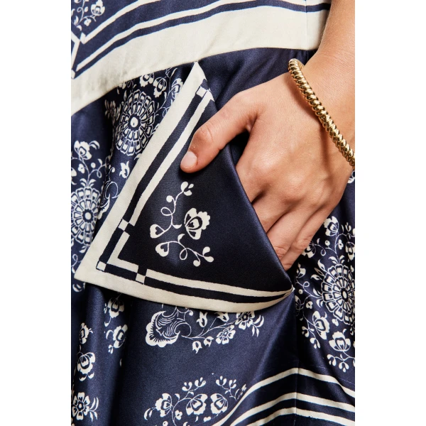 Alemais Banderra Silk Scarf Dress, view 5