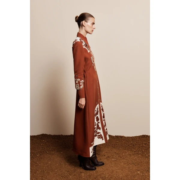 Alemais Duke Embroidered Shirtdress Dress, view 3