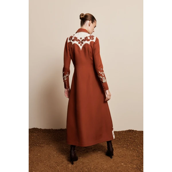 Alemais Duke Embroidered Shirtdress Dress, view 4