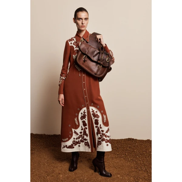 Alemais Duke Embroidered Shirtdress Dress, view 6