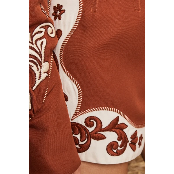 Alemais Duke Embroidered Short, view 5