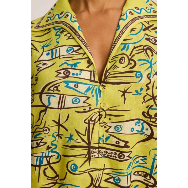 Alemais Fish Sticks Long Sleeve Mini Dress, view 5