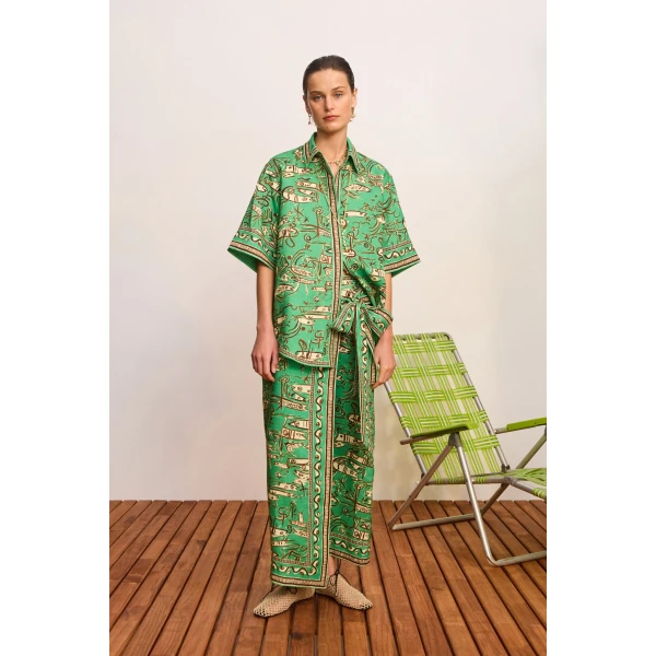 Alemais Fish Sticks Sarong Skirt, view 2