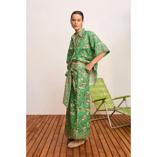 Alemais Fish Sticks Sarong Skirt, view 3