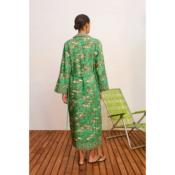 Alemais Fish Sticks Shirtdress Dress, view 4