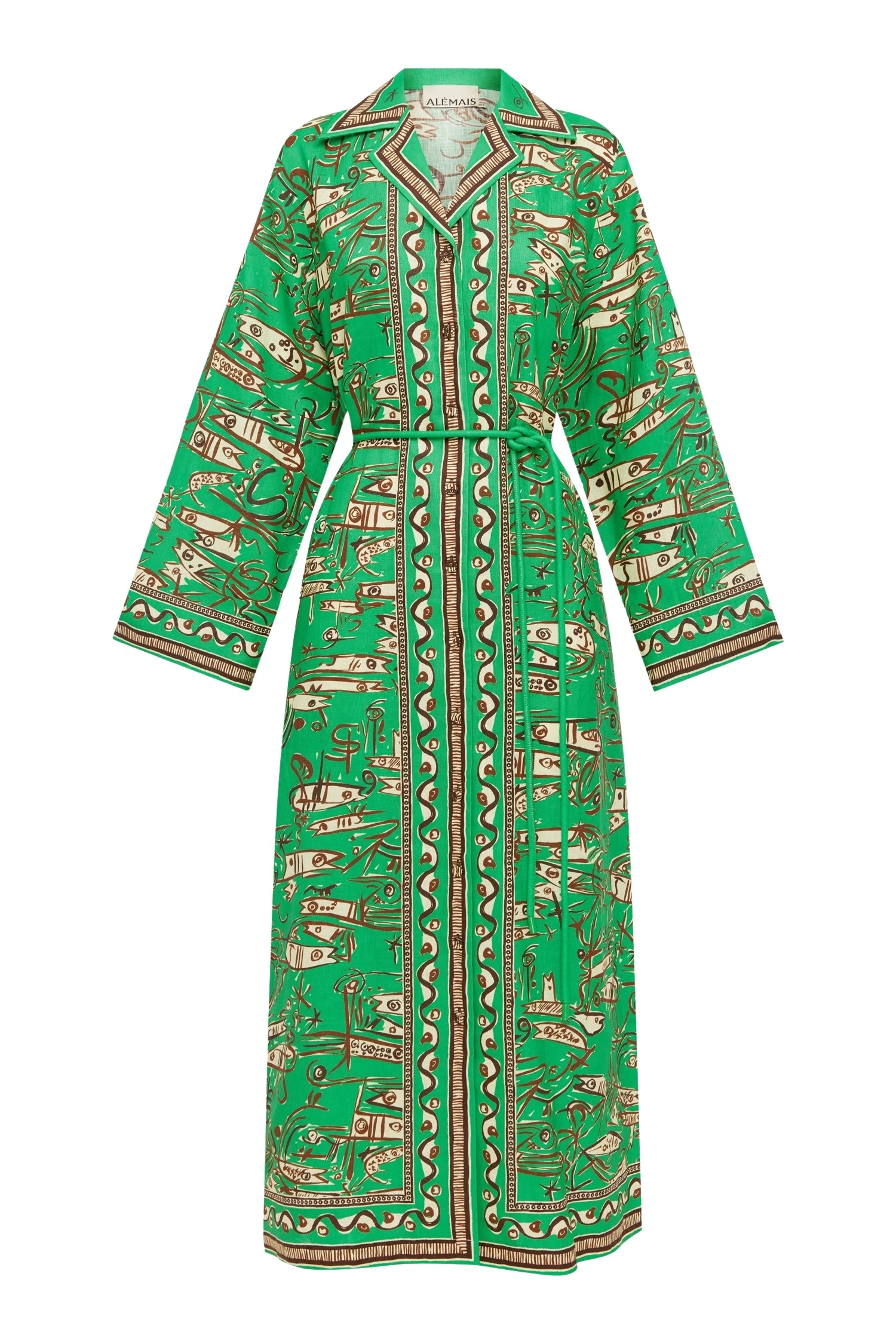 Alemais-Fish-Sticks-Shirtdress-Coveti75330_nobg Alemais Fish Sticks Shirtdress Dress