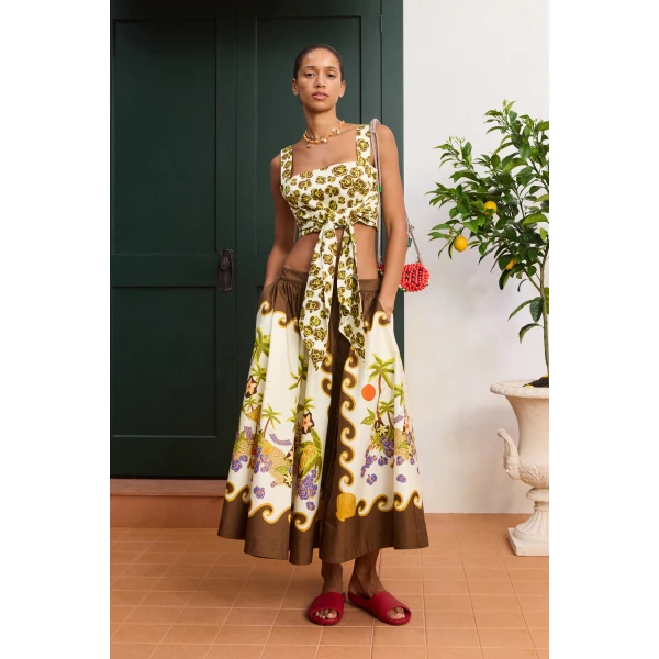 Alemais Island Cove Midi Skirt, view 2