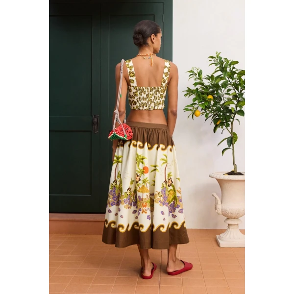 Alemais Island Cove Midi Skirt, view 4