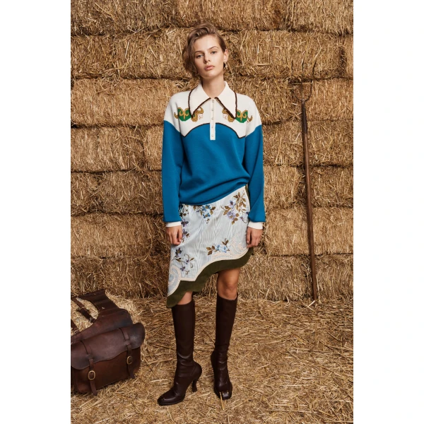Alemais Lasso Knit Polo Azure, view 2