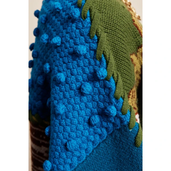 Alemais Lasso Patchwork Knit Cardigan, view 5