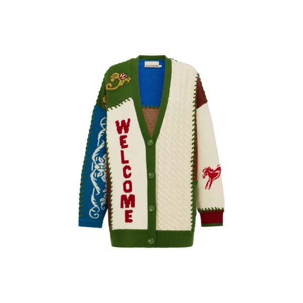 Alemais Lasso Patchwork Knit Cardigan