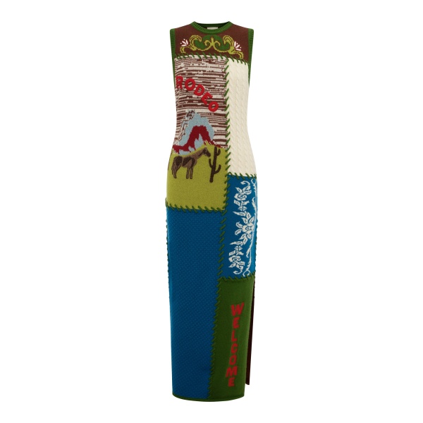 Alemais Lasso Patchwork Knit Dress
