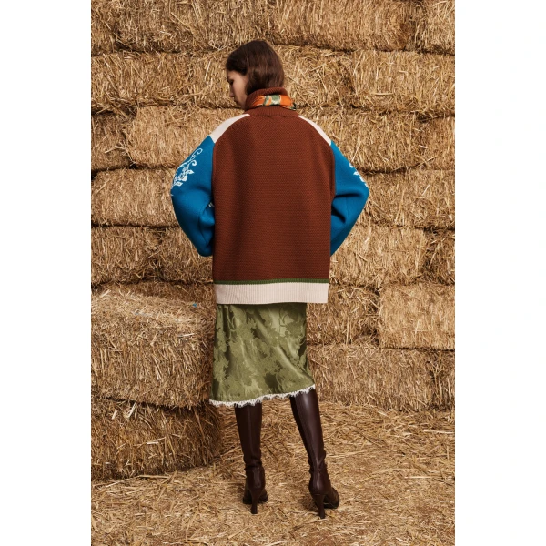 Alemais Lasso Patchwork Knit Sweater, view 4