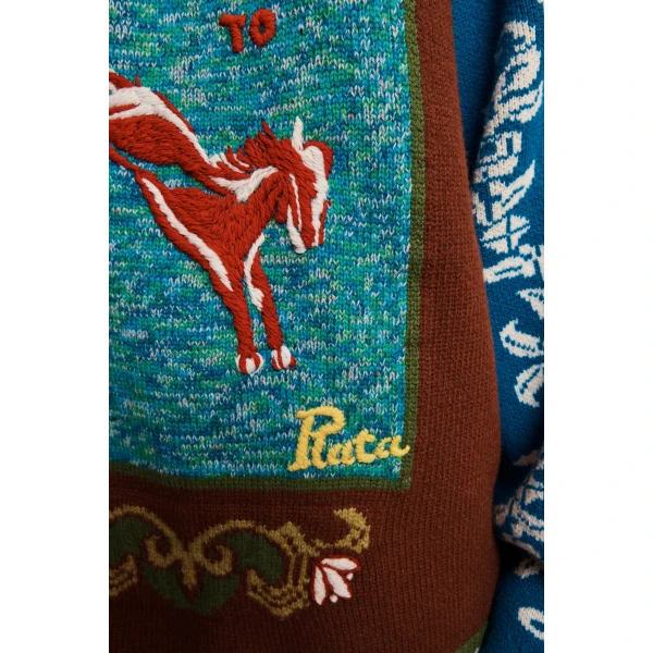 Alemais Lasso Patchwork Knit Sweater, view 5