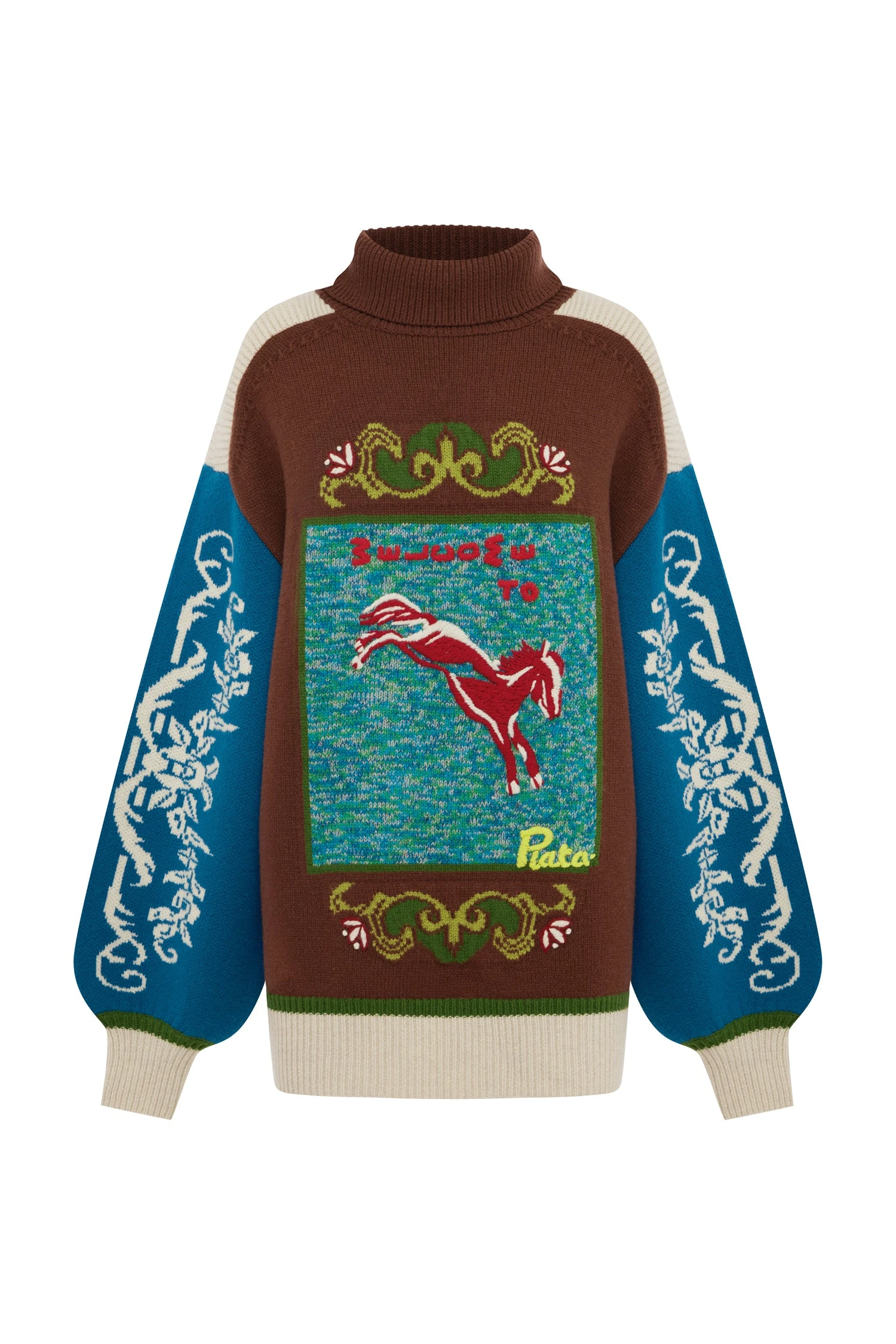 Lasso Patchwork Knit Sweater by Alemais - Knitwear Alemais Lasso Patchwork Knit Sweater