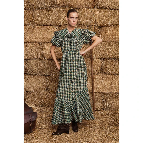 Alemais Outrider Seersucker Midi Dress, view 2