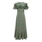 Outrider Seersucker Midi Dress by Alemais - Dresses Alemais Outrider Seersucker Midi Dress