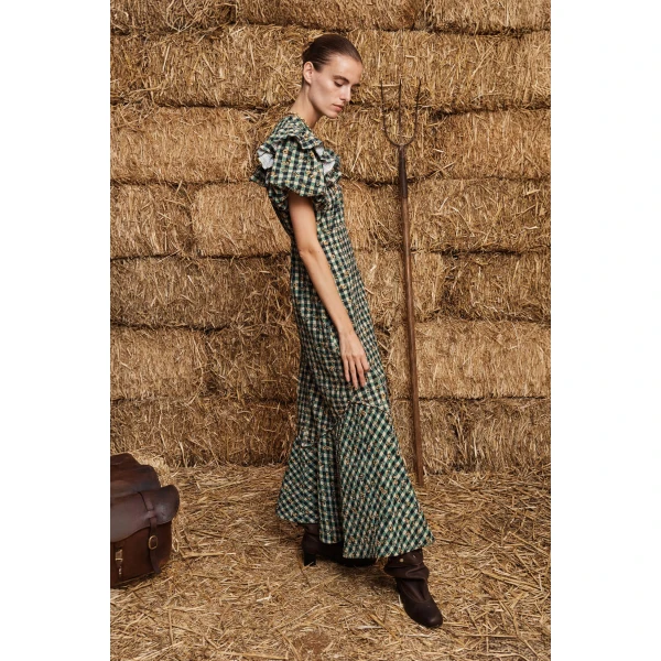 Alemais Outrider Seersucker Midi Dress, view 3