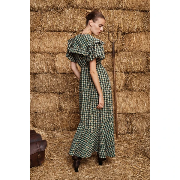 Alemais Outrider Seersucker Midi Dress, view 4