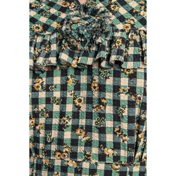 Alemais Outrider Seersucker Midi Dress, view 5